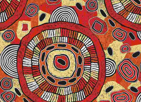 Hardhat Shade - Gari Dari Indigenous Art Pattern by Debra McDonald
