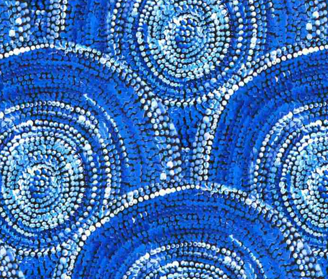 Ozzy Hardhat Shade -Indigenous Design - Blue / White - UPF50+ Neck and Sun Protection for your Hardhat