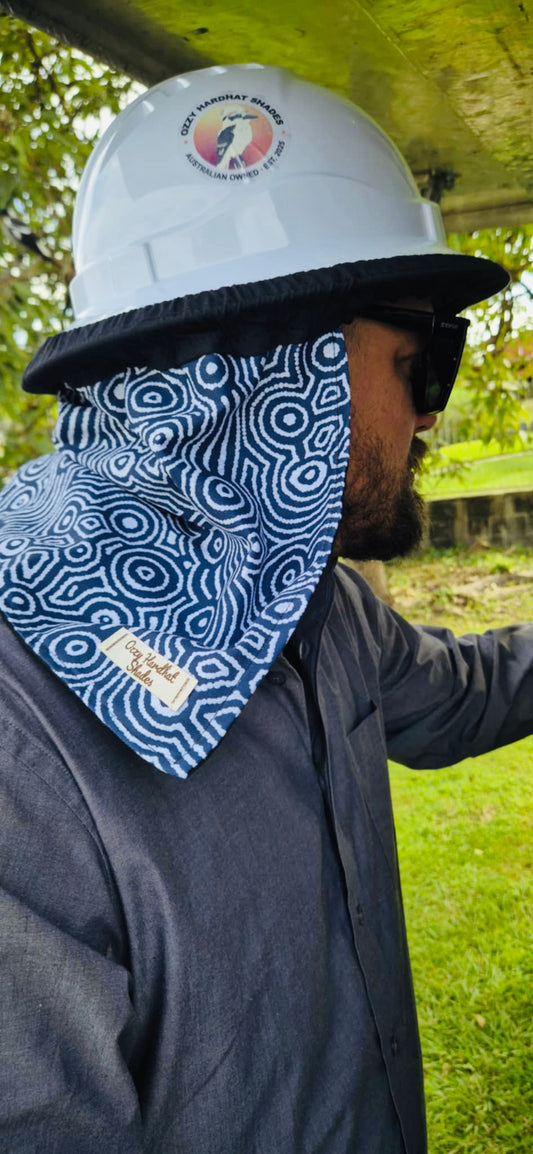 Hardhat Shade - Warlukurlangu Agnes Nampijinpa Brown Ngapa Jukurrpa (Water Dreaming)